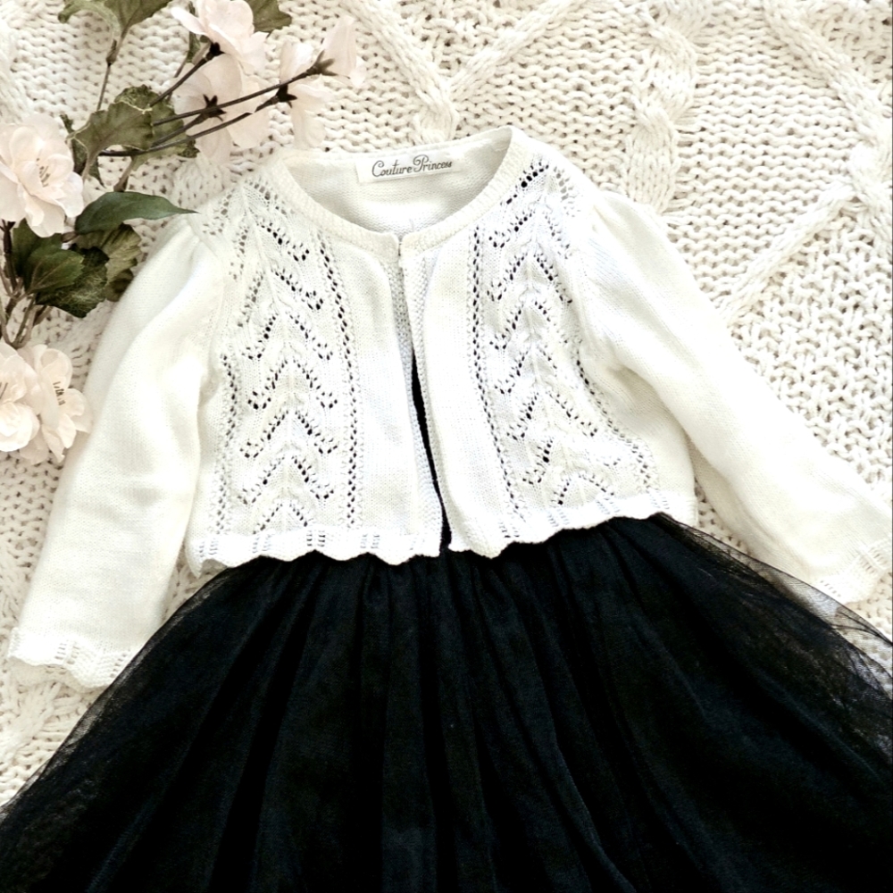 Dainty Baby Girl Pointelle Cardigan Sweater